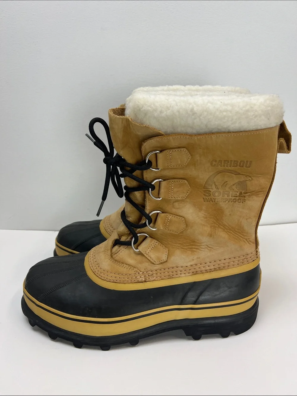 Sorel Caribou Winter Boots Mens 10 Waterproof Warm Insulated Snow Leather